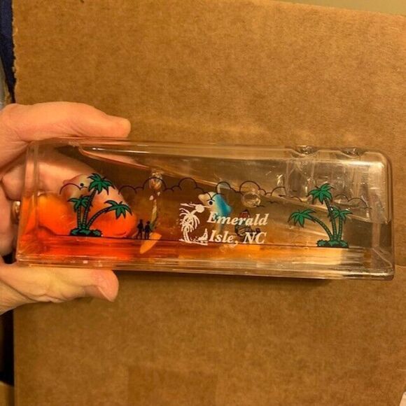 EMERALD ISLE, NC SOUVENIR SURFING PEN & PENCIL HOLDER - Picture 1 of 5